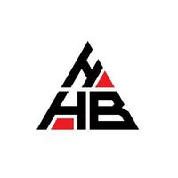 création de logo de lettre triangle hhb avec forme de triangle. monogramme de conception de logo triangle hhb. modèle de logo vectoriel triangle hhb avec couleur rouge. logo triangulaire hhb logo simple, élégant et luxueux.