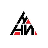 création de logo de lettre de triangle hhn avec forme de triangle. monogramme de conception de logo triangle hhn. modèle de logo vectoriel triangle hhn avec couleur rouge. logo triangulaire hhn logo simple, élégant et luxueux.