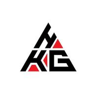 création de logo de lettre triangle hkg avec forme de triangle. monogramme de conception de logo triangle hkg. modèle de logo vectoriel triangle hkg avec couleur rouge. logo triangulaire hkg logo simple, élégant et luxueux.