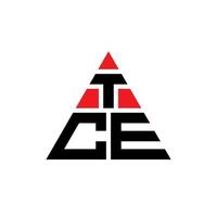 création de logo de lettre triangle tce avec forme de triangle. monogramme de conception de logo triangle tce. modèle de logo vectoriel triangle tce avec couleur rouge. tce logo triangulaire logo simple, élégant et luxueux.