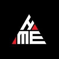 création de logo lettre hme triangle avec forme de triangle. monogramme de conception de logo hme triangle. modèle de logo vectoriel hme triangle avec couleur rouge. hme logo triangulaire logo simple, élégant et luxueux.