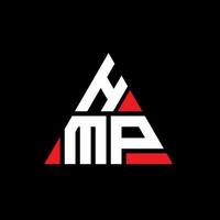 création de logo de lettre triangle hmp avec forme de triangle. monogramme de conception de logo triangle hmp. modèle de logo vectoriel triangle hmp avec couleur rouge. logo triangulaire hmp logo simple, élégant et luxueux.