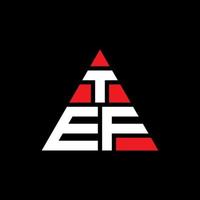 création de logo de lettre triangle tef avec forme de triangle. monogramme de conception de logo triangle tef. modèle de logo vectoriel triangle tef avec couleur rouge. logo triangulaire tef logo simple, élégant et luxueux.