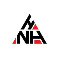création de logo de lettre triangle hnh avec forme de triangle. monogramme de conception de logo triangle hnh. modèle de logo vectoriel triangle hnh avec couleur rouge. logo triangulaire hnh logo simple, élégant et luxueux.