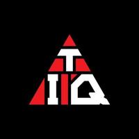 création de logo de lettre triangle tiq avec forme de triangle. monogramme de conception de logo triangle tiq. modèle de logo vectoriel triangle tiq avec couleur rouge. logo triangulaire tiq logo simple, élégant et luxueux.