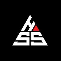 création de logo de lettre triangle hss avec forme de triangle. monogramme de conception de logo triangle hss. modèle de logo vectoriel triangle hss avec couleur rouge. logo triangulaire hss logo simple, élégant et luxueux.