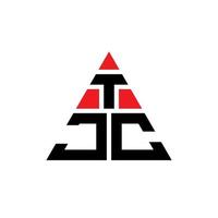 création de logo de lettre triangle tjc avec forme de triangle. monogramme de conception de logo triangle tjc. modèle de logo vectoriel triangle tjc avec couleur rouge. logo triangulaire tjc logo simple, élégant et luxueux.