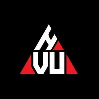 création de logo de lettre triangle hvu avec forme de triangle. monogramme de conception de logo triangle hvu. modèle de logo vectoriel triangle hvu avec couleur rouge. logo triangulaire hvu logo simple, élégant et luxueux.