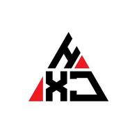 création de logo de lettre triangle hxj avec forme de triangle. monogramme de conception de logo triangle hxj. modèle de logo vectoriel triangle hxj avec couleur rouge. hxj logo triangulaire logo simple, élégant et luxueux.