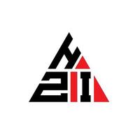 création de logo de lettre de triangle hzi avec forme de triangle. monogramme de conception de logo triangle hzi. modèle de logo vectoriel triangle hzi avec couleur rouge. hzi logo triangulaire logo simple, élégant et luxueux.