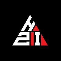 création de logo de lettre de triangle hzi avec forme de triangle. monogramme de conception de logo triangle hzi. modèle de logo vectoriel triangle hzi avec couleur rouge. hzi logo triangulaire logo simple, élégant et luxueux.