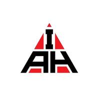 création de logo de lettre triangle iah avec forme de triangle. monogramme de conception de logo triangle iah. modèle de logo vectoriel triangle iah avec couleur rouge. iah logo triangulaire logo simple, élégant et luxueux.