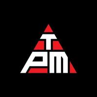 création de logo de lettre triangle tpm avec forme de triangle. monogramme de conception de logo triangle tpm. modèle de logo vectoriel triangle tpm avec couleur rouge. logo triangulaire tpm logo simple, élégant et luxueux.