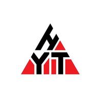 création de logo de lettre triangle hyt avec forme de triangle. monogramme de conception de logo triangle hyt. modèle de logo vectoriel triangle hyt avec couleur rouge. hyt logo triangulaire logo simple, élégant et luxueux.