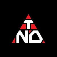 création de logo de lettre triangle tno avec forme de triangle. monogramme de conception de logo triangle tno. modèle de logo vectoriel triangle tno avec couleur rouge. tno logo triangulaire logo simple, élégant et luxueux.