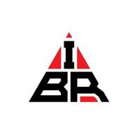 création de logo de lettre ibr triangle avec forme de triangle. monogramme de conception de logo ibr triangle. modèle de logo vectoriel ibr triangle avec couleur rouge. ibr logo triangulaire logo simple, élégant et luxueux.