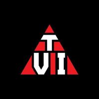 création de logo de lettre triangle tvi avec forme de triangle. monogramme de conception de logo triangle tvi. modèle de logo vectoriel triangle tvi avec couleur rouge. logo triangulaire tvi logo simple, élégant et luxueux.