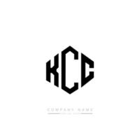 création de logo de lettre kcc avec forme de polygone. création de logo en forme de polygone et de cube kcc. modèle de logo vectoriel kcc hexagone couleurs blanches et noires. monogramme kcc, logo commercial et immobilier.