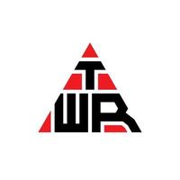 création de logo de lettre triangle twr avec forme de triangle. monogramme de conception de logo triangle twr. modèle de logo vectoriel triangle twr avec couleur rouge. twr logo triangulaire logo simple, élégant et luxueux.