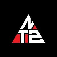 création de logo de lettre triangle ntz avec forme de triangle. monogramme de conception de logo triangle ntz. modèle de logo vectoriel triangle ntz avec couleur rouge. logo triangulaire ntz logo simple, élégant et luxueux.