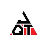 création de logo de lettre triangle jqt avec forme de triangle. monogramme de conception de logo triangle jqt. modèle de logo vectoriel triangle jqt avec couleur rouge. logo triangulaire jqt logo simple, élégant et luxueux.