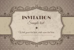 Invitation vintage rétro vecteur