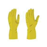 illustration de gants en caoutchouc sur fond blanc, la meilleure illustration vectorielle de dessinateur de gants en caoutchouc vecteur