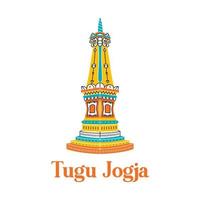 tugu jogja dans un style design plat vecteur
