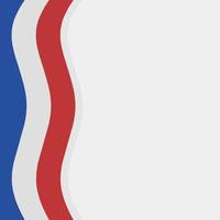 modèle de fond blanc vierge avec drapeau français adapté à la conception de la journée importante française vecteur