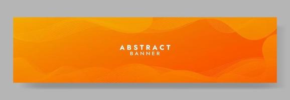 modèle de bannière abstraite vague fluide orange vecteur
