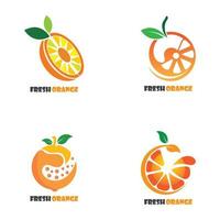 conception d'illustration d'icône de modèle créatif de logo frais orange vecteur