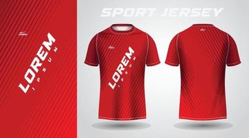 conception de maillot de sport t-shirt rouge vecteur