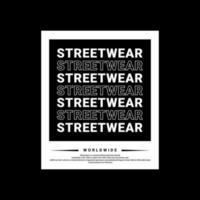 conception de t-shirt streetwear, adapté à la sérigraphie, aux vestes et autres vecteur