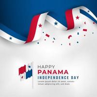 joyeux jour de l'indépendance du panama 28 novembre illustration de conception vectorielle de célébration. modèle d'affiche, de bannière, de publicité, de carte de voeux ou d'élément de conception d'impression vecteur