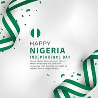 joyeux jour de l'indépendance du nigeria 1er octobre illustration de conception vectorielle de célébration. modèle d'affiche, de bannière, de publicité, de carte de voeux ou d'élément de conception d'impression vecteur