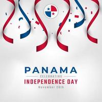 joyeux jour de l'indépendance du panama 28 novembre illustration de conception vectorielle de célébration. modèle d'affiche, de bannière, de publicité, de carte de voeux ou d'élément de conception d'impression vecteur