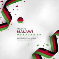 joyeux jour de l'indépendance du malawi 6 juillet illustration de conception vectorielle de célébration. modèle d'affiche, de bannière, de publicité, de carte de voeux ou d'élément de conception d'impression vecteur