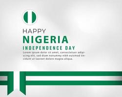 joyeux jour de l'indépendance du nigeria 1er octobre illustration de conception vectorielle de célébration. modèle d'affiche, de bannière, de publicité, de carte de voeux ou d'élément de conception d'impression vecteur