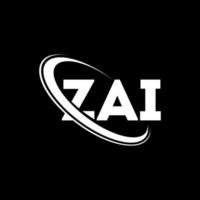 logo zaï. lettre zaï. création de logo de lettre zai. initiales logo zai liées avec un cercle et un logo monogramme majuscule. typographie zai pour la technologie, les affaires et la marque immobilière. vecteur