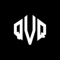 création de logo de lettre qvq avec forme de polygone. création de logo en forme de polygone et de cube qvq. modèle de logo vectoriel qvq hexagone couleurs blanches et noires. monogramme qvq, logo d'entreprise et immobilier.