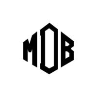 création de logo de lettre mdb avec forme de polygone. création de logo en forme de polygone et de cube mdb. modèle de logo vectoriel mdb hexagone couleurs blanches et noires. monogramme mdb, logo commercial et immobilier.