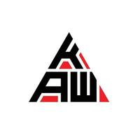 création de logo de lettre triangle kaw avec forme de triangle. monogramme de conception de logo triangle kaw. modèle de logo vectoriel triangle kaw avec couleur rouge. logo triangulaire kaw logo simple, élégant et luxueux.