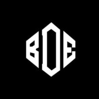 création de logo de lettre bde avec forme de polygone. création de logo en forme de polygone et de cube bde. modèle de logo vectoriel bde hexagone couleurs blanches et noires. monogramme bde, logo d'entreprise et immobilier.
