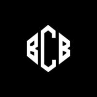création de logo de lettre bcb avec forme de polygone. création de logo en forme de polygone et de cube bcb. modèle de logo vectoriel bcb hexagone couleurs blanches et noires. monogramme bcb, logo commercial et immobilier.