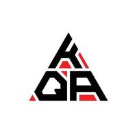 création de logo de lettre triangle kqa avec forme de triangle. monogramme de conception de logo triangle kqa. modèle de logo vectoriel triangle kqa avec couleur rouge. logo triangulaire kqa logo simple, élégant et luxueux.