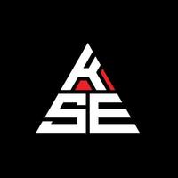 création de logo de lettre triangle kse avec forme de triangle. monogramme de conception de logo triangle kse. modèle de logo vectoriel triangle kse avec couleur rouge. logo triangulaire kse logo simple, élégant et luxueux.