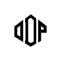 création de logo de lettre odp avec forme de polygone. création de logo en forme de polygone et de cube odp. modèle de logo vectoriel odp hexagone couleurs blanches et noires. monogramme odp, logo d'entreprise et immobilier.