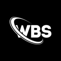 logo wbs. lettre wbs. création de logo de lettre wbs. initiales logo wbs liées avec un cercle et un logo monogramme majuscule. typographie wbs pour la technologie, les affaires et la marque immobilière. vecteur
