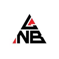 création de logo de lettre triangle lnb avec forme de triangle. monogramme de conception de logo triangle lnb. modèle de logo vectoriel triangle lnb avec couleur rouge. lnb logo triangulaire logo simple, élégant et luxueux.