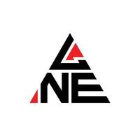 création de logo de lettre triangle lne avec forme de triangle. monogramme de conception de logo triangle lne. modèle de logo vectoriel triangle lne avec couleur rouge. lne logo triangulaire logo simple, élégant et luxueux.